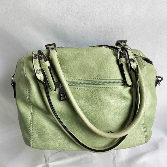 Green with Silver Purse with Double Handles - Picture 1 of 3